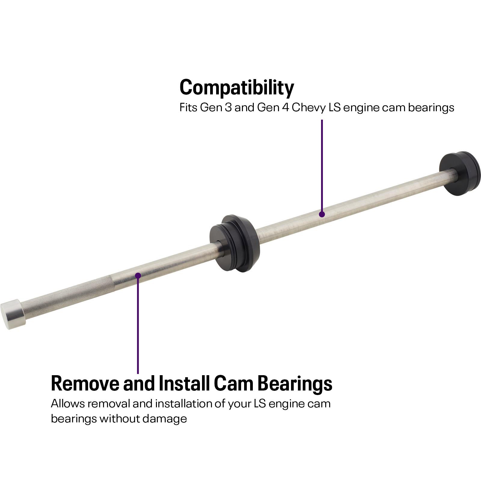 Engine Camshaft Cam Bearing Driver, Fits Chevy LS Engine Cam Bearings
