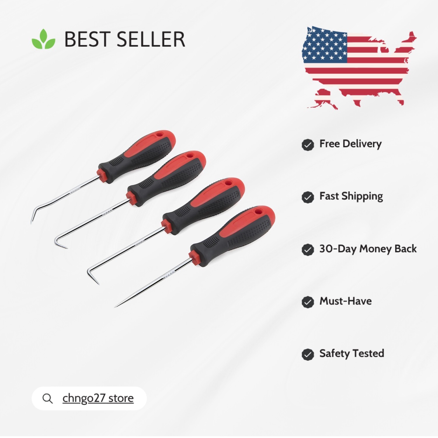 Mini 4-Piece Precision Hook and Pick Set – Perfect for Tight Automotive Spaces