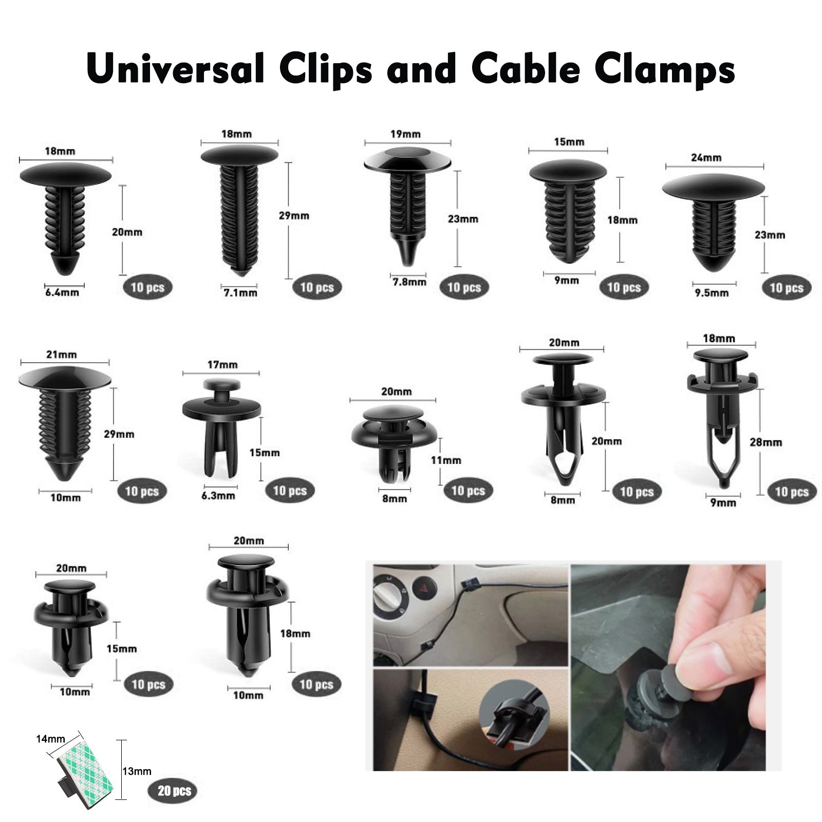 238Pcs Car Trim Removal Tool Set Hand Tools Pry Bar Panel Door Interior Clip set