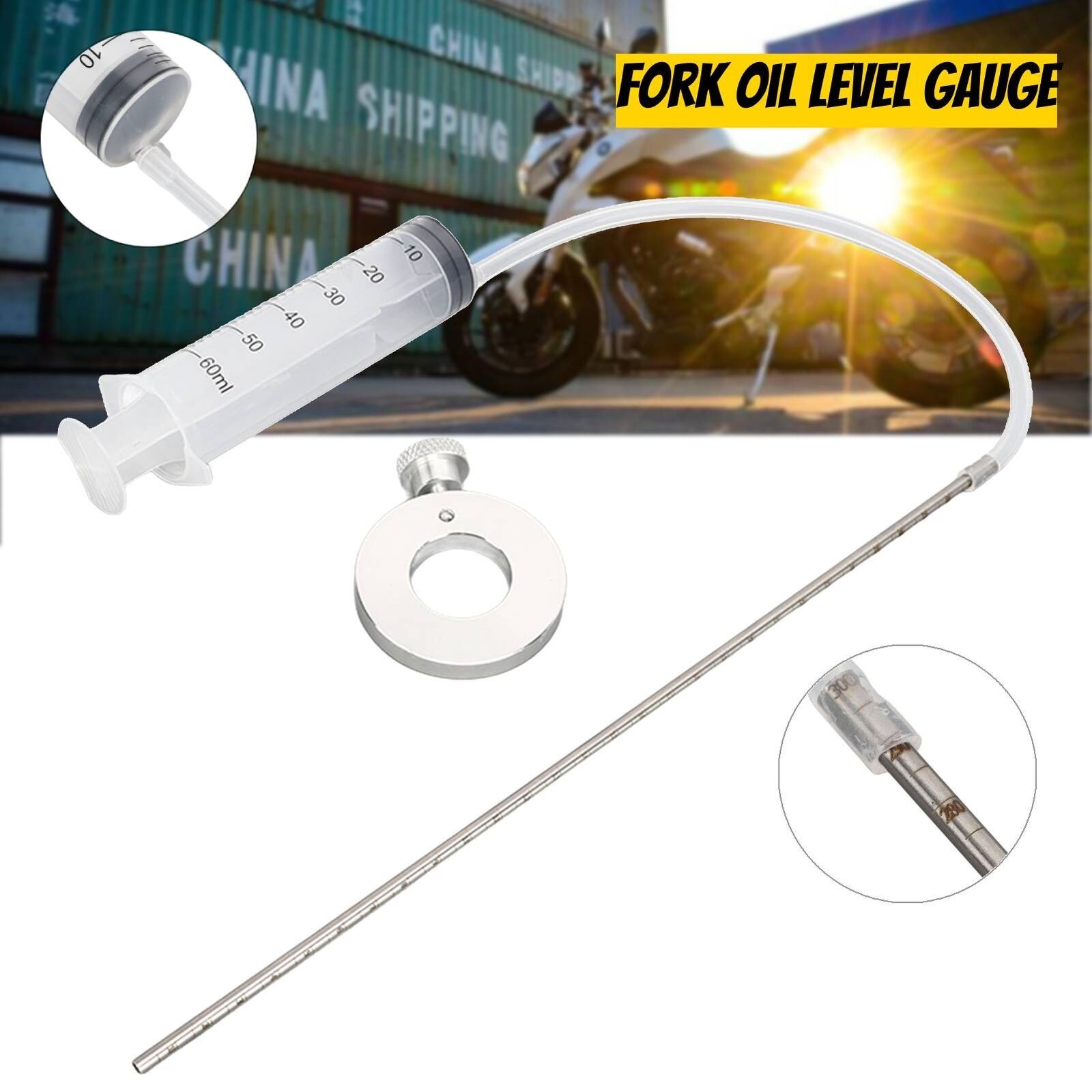 Forks Oil Level Gauge Front Suspension Tool for Motorcycle 0-300MM USA STOCK