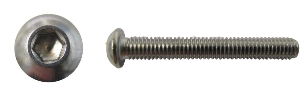 Screws Button Allen Stainless Steel 5mm x 50mm(Pitch 0.80mm) (Per 20)