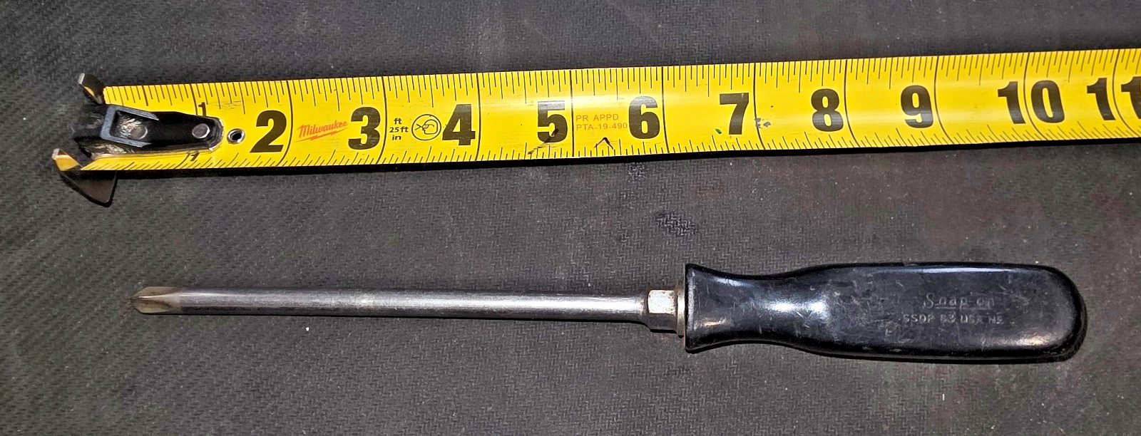 SNAP ON SSDP-63 #3 PHILLIPS BLACK HANDLE 6″ LONG SHAFT 10″ SCREWDRIVER USA