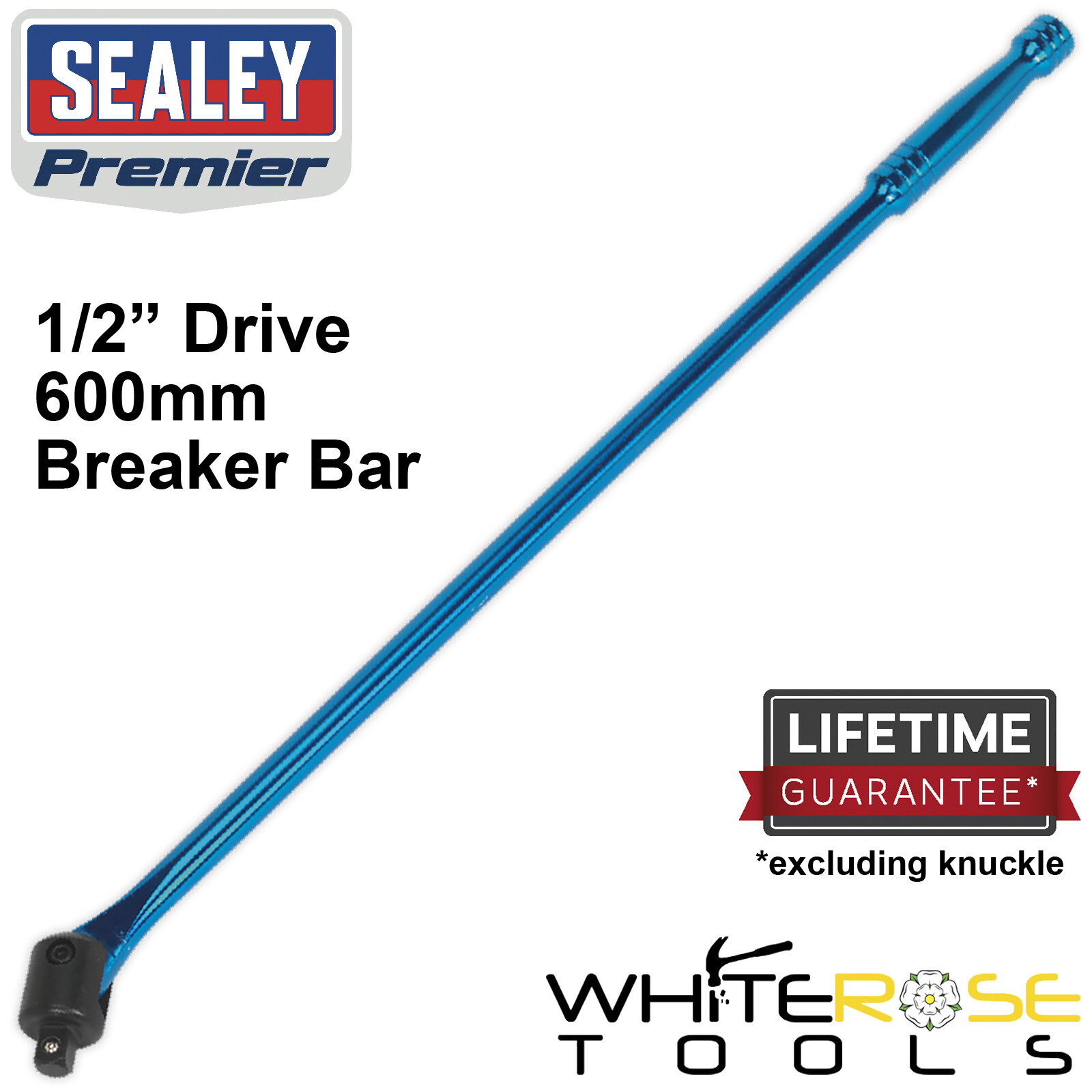 Sealey Breaker Bar 600mm 1/2″ Drive Power Socket Flexi Knuckle Blue Premier