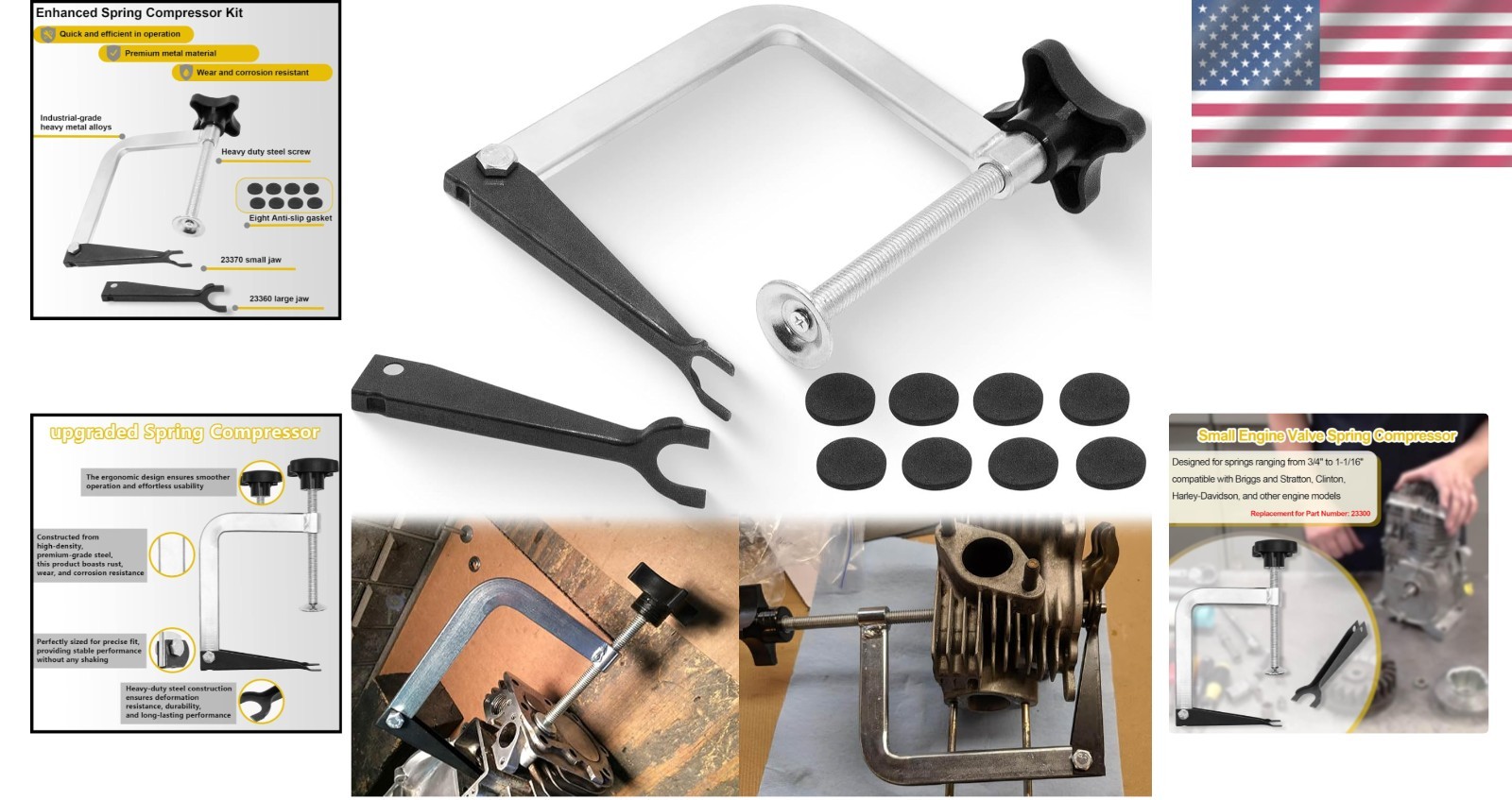 Portable Valve Spring Compressor for Briggs, Clinton & Harley Engines