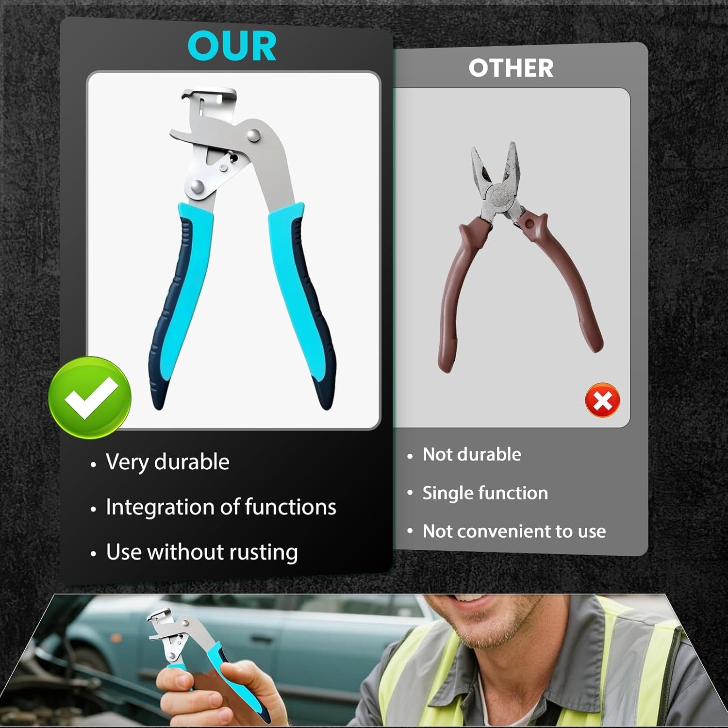 Car Clip Pliers Set Labor-Saving, Precision & Durable for Auto/Bike