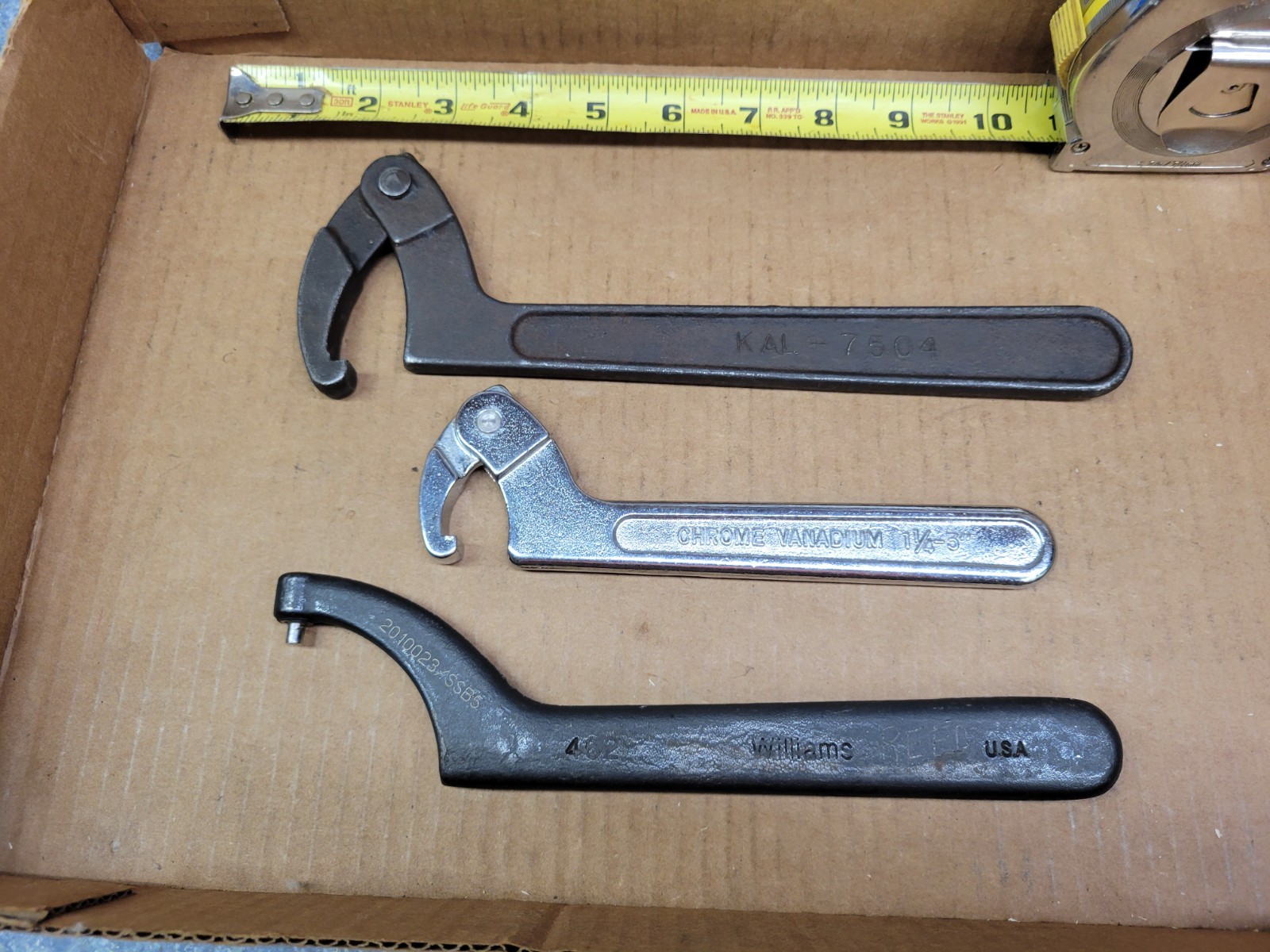 Williams / KAL / Kennedy 3-Piece Adjustable Pin / Hook Spanner / Wrench Set