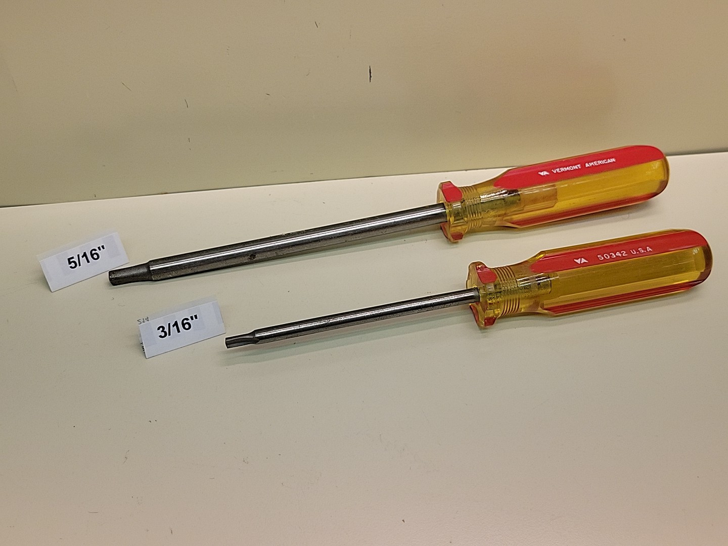 Vermont American VA 3/16″ & 5/16″ Clutch head Screwdrivers USA New Old Stock