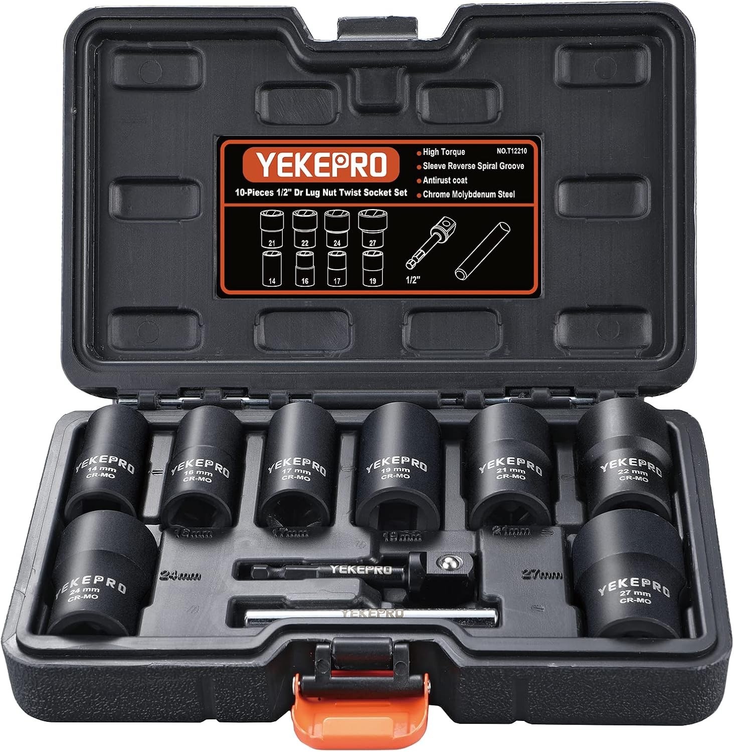 Versatile 10-Piece Twist Socket Set for Automotive Repairs | Rustproof & Durable