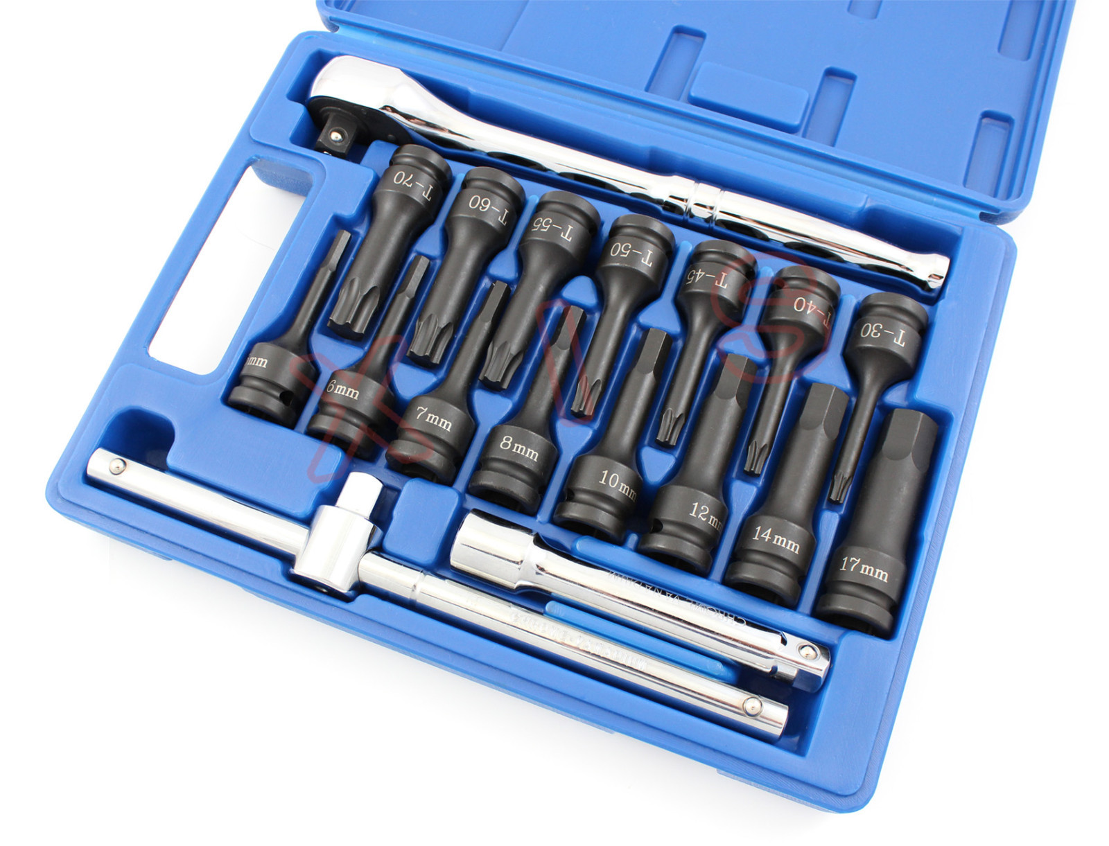 STAR & HEX SET DEEP IMPACT HCB TRADE QUALITY HARDENED STEEL ½” DR FREE SHIPPING