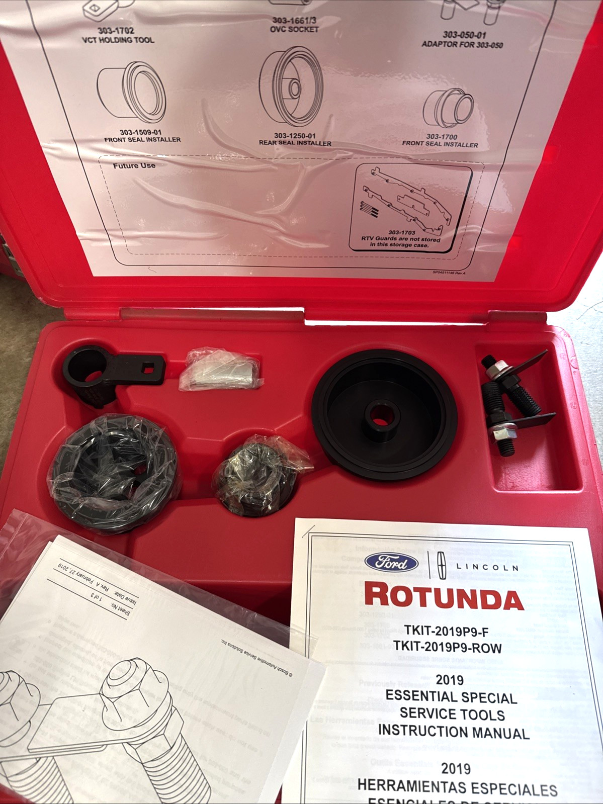 TKIT-2019P9-F Ford Rotunda 7.3L 6.7L engine tool kit F350 (no RTV guards)