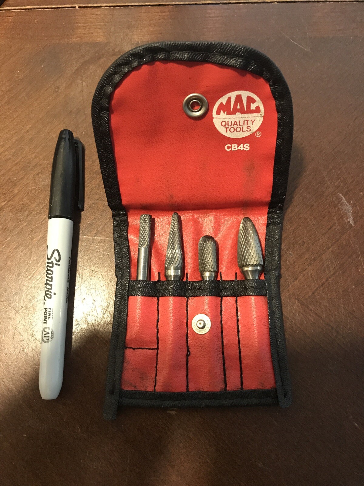 Mac Tools USA Deburring Bit Rotary Tip Edge Carbide Mechanic Metal Burr Set CB4S