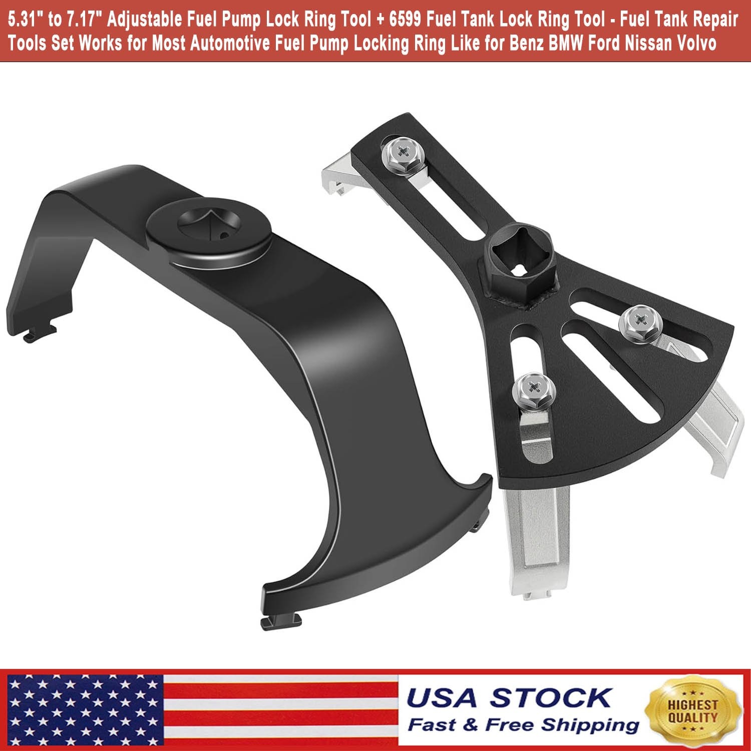 5.31″ to 7.17″ Adjustable Fuel Pump Lock Ring + 6599 Fuel Tank Lock Ring Tool