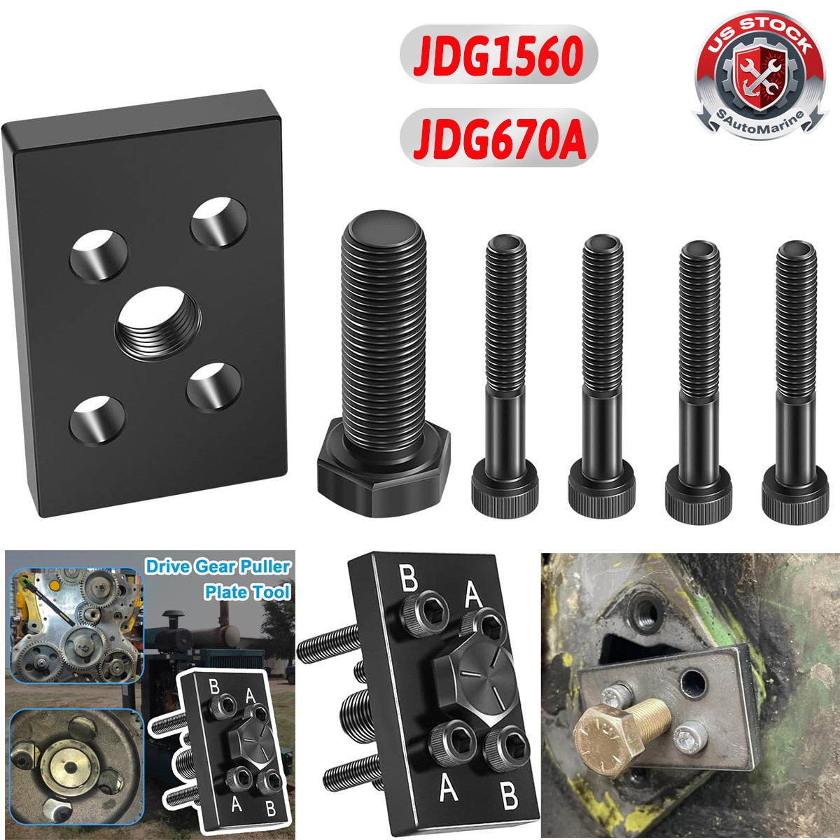 Heavy Duty Injection Pump Gear Puller JDG1560 JDG670A for John Deere Engines