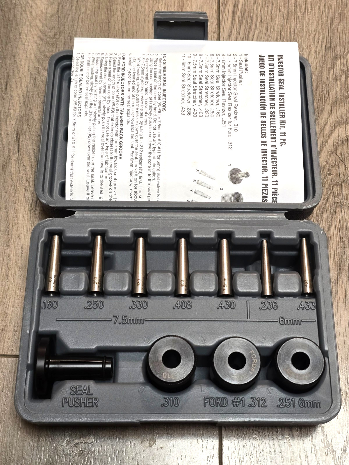 Lisle Tools Injector Seal Installer Kit for Most Ford, GM & Subaru Engines 34850