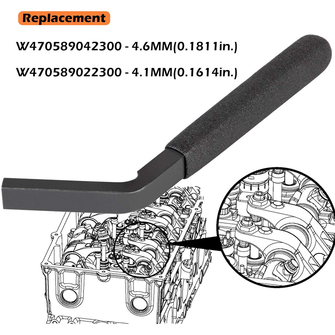 For Detroit Diesel Engine Brake Adjustment Tool Jake Brake Feeler Gauge4.1+4.6mm