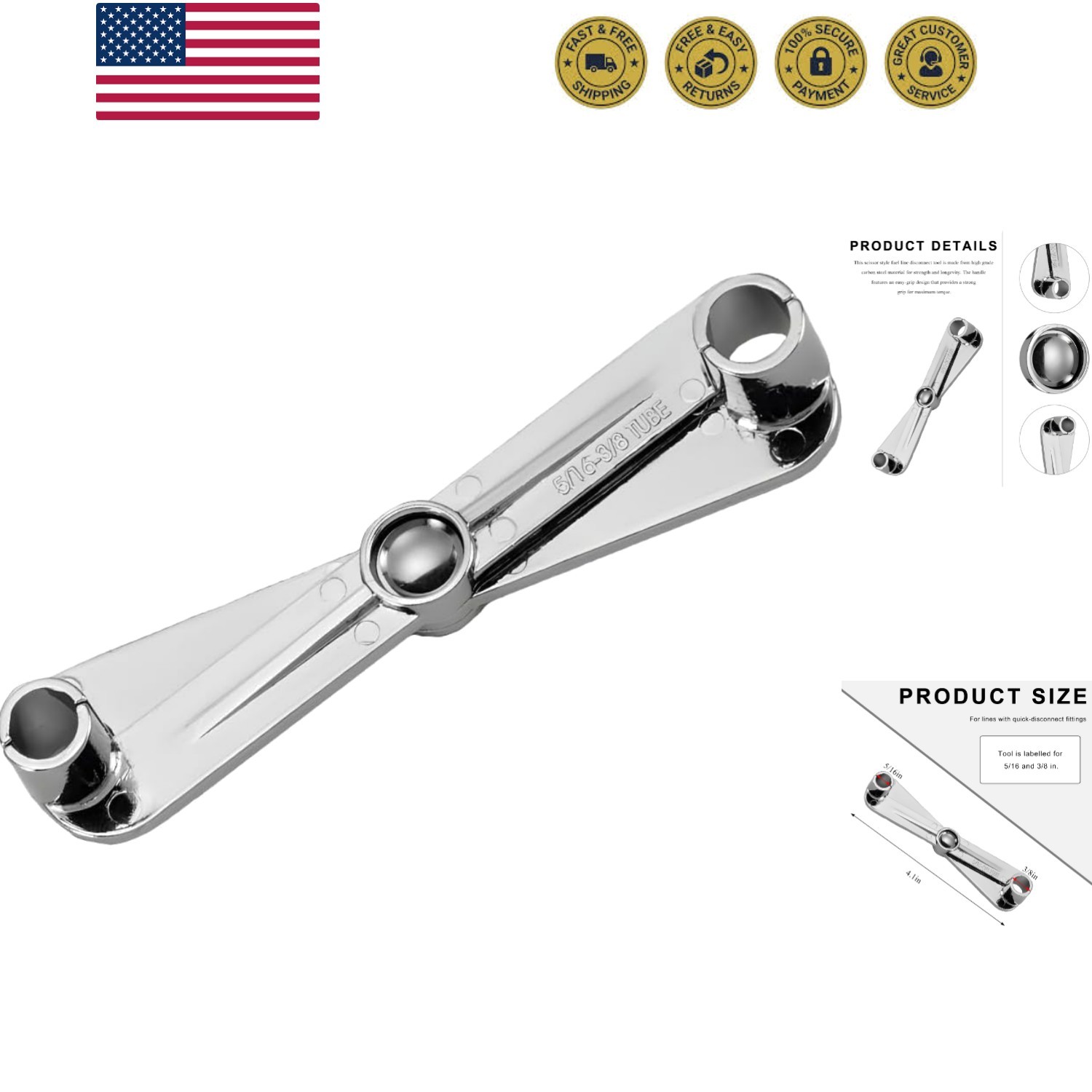 3/8 Inch and 5/16 Inch Filter Removal Tool for Quick Disconnection, 2-in-1 Me…