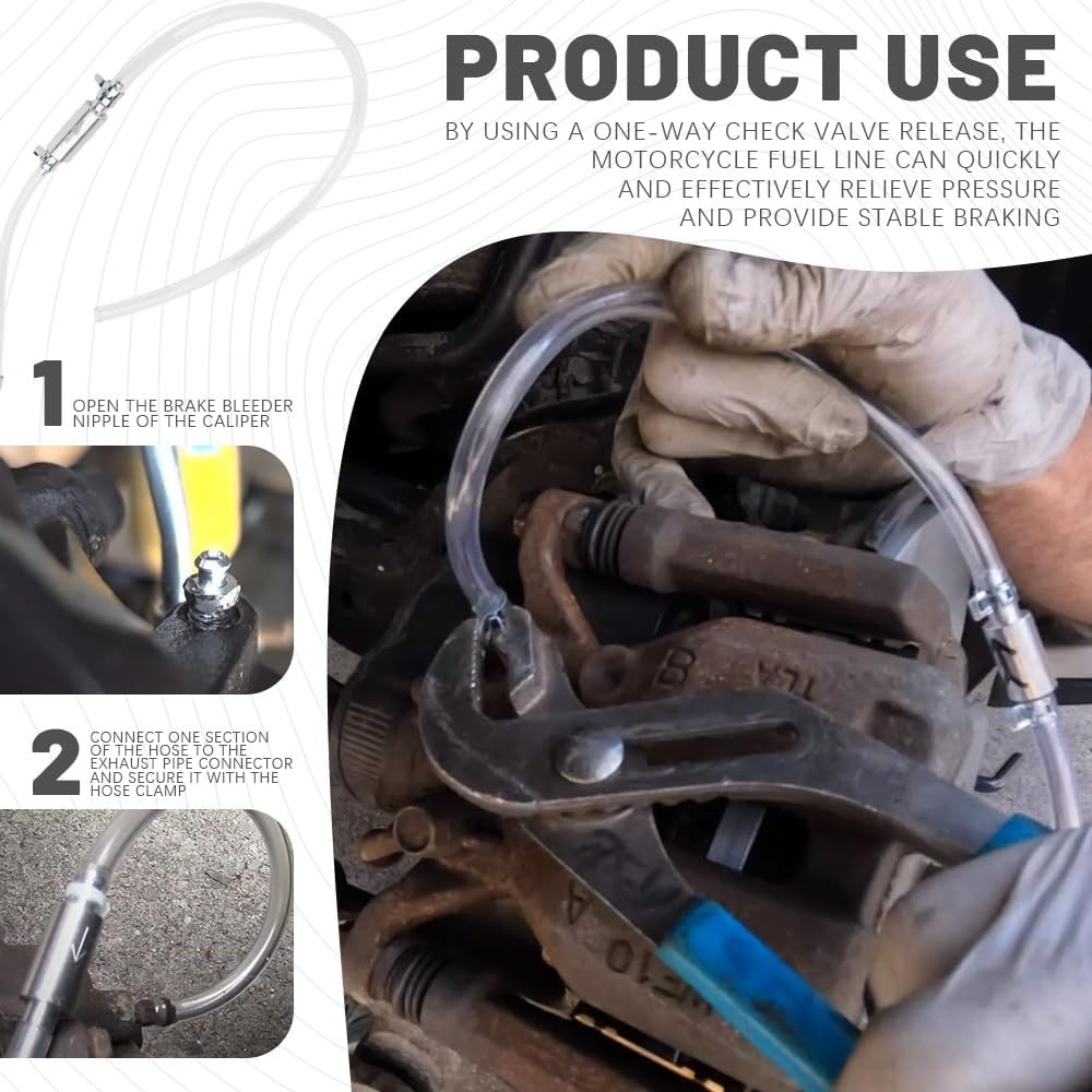 Lightweight Brake Bleeder Tool with Check Valve – Perfect for Cars & Motorcycles