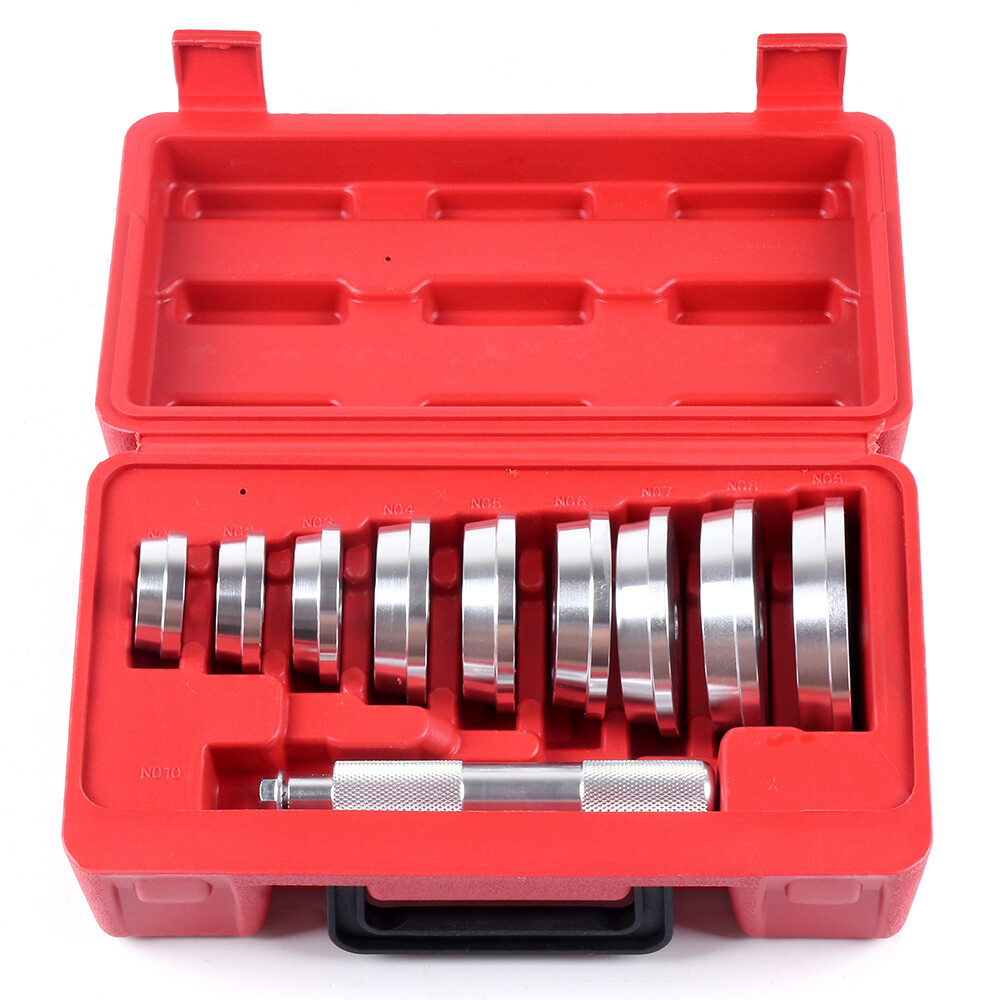 10 PCS Set Bearing Race & Seal Install Driver Wheel Axle 9 Discs Collar Axle US