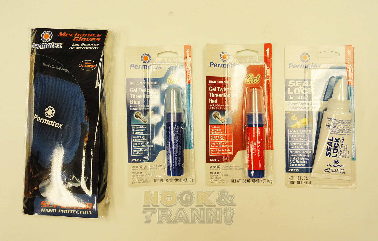 Auto Mechanics Technician Gift Set Red/Blue Thread Locker Sealer Gloves Size-XL