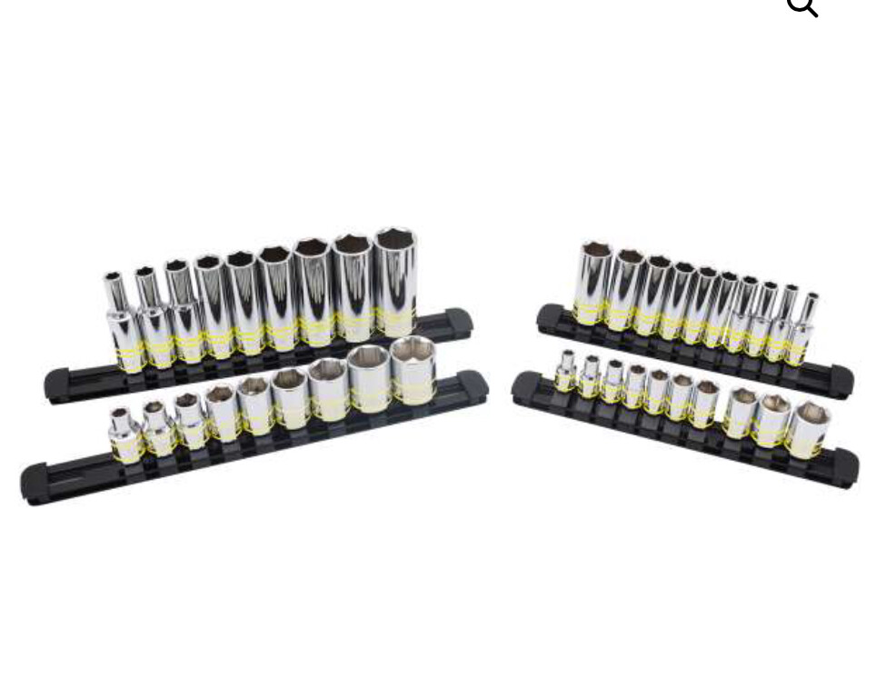 ASTRO PNEUMATICS #4138 38PC SAE GLOWING 1/4 & 3/8 DRIVE SHALLOW & DEEP 6PT