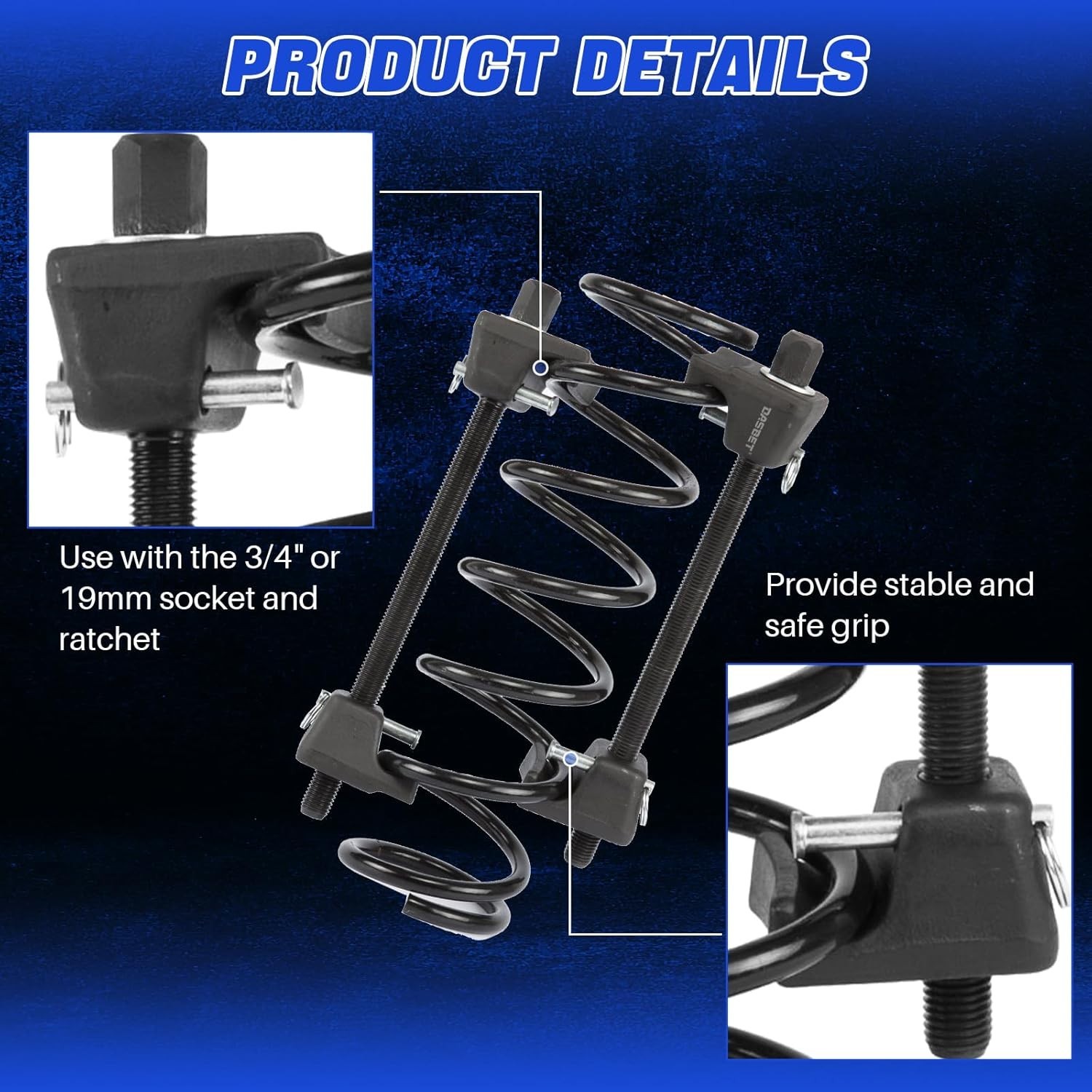 Macpherson Strut 2PCS Coil Spring Compressor Tool Kit with 10.5in Range for Susp