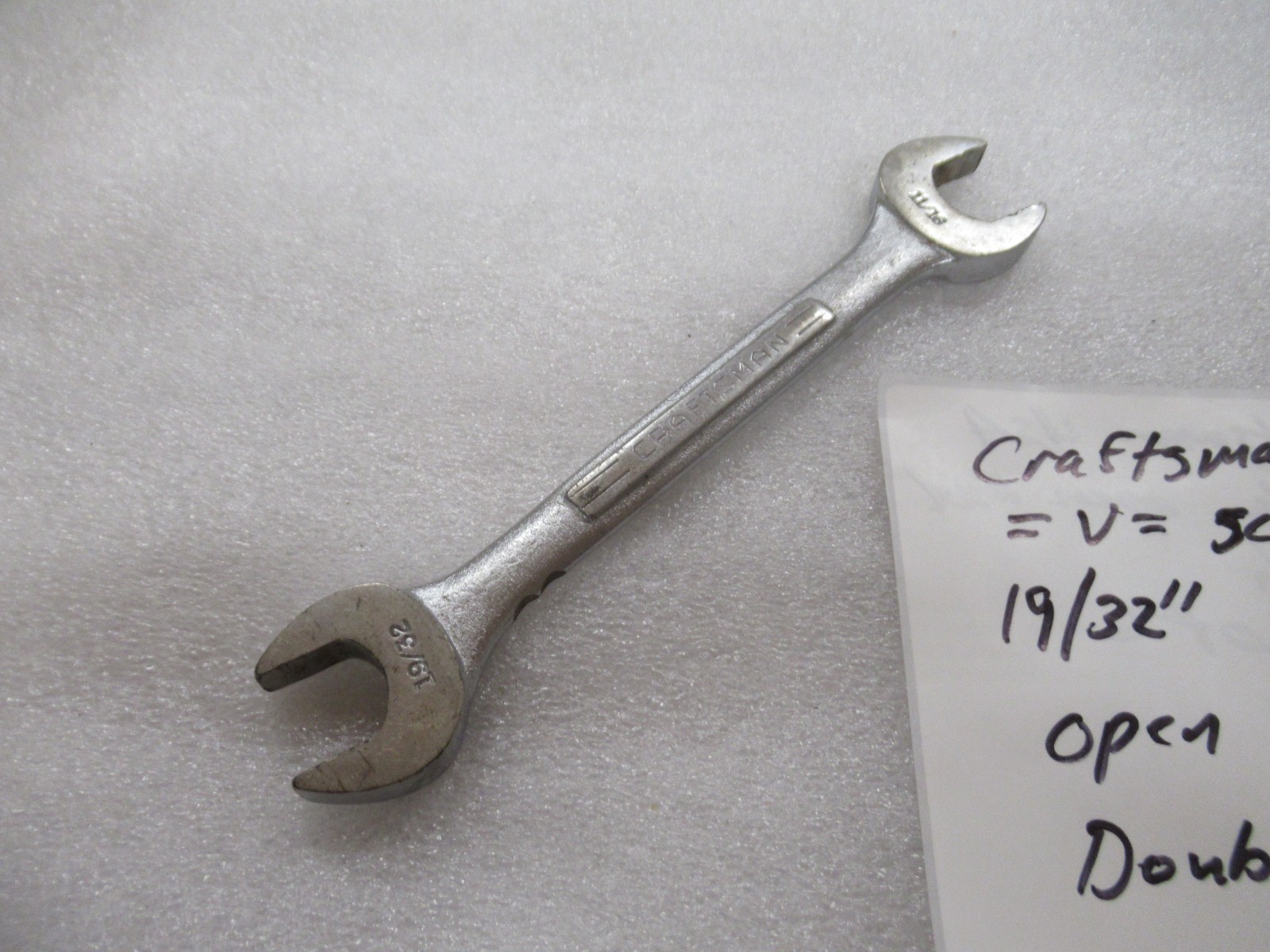 Craftsman Tools USA Double Open-End Chrome Wrench 19/32″-11/16″ V Series SAE