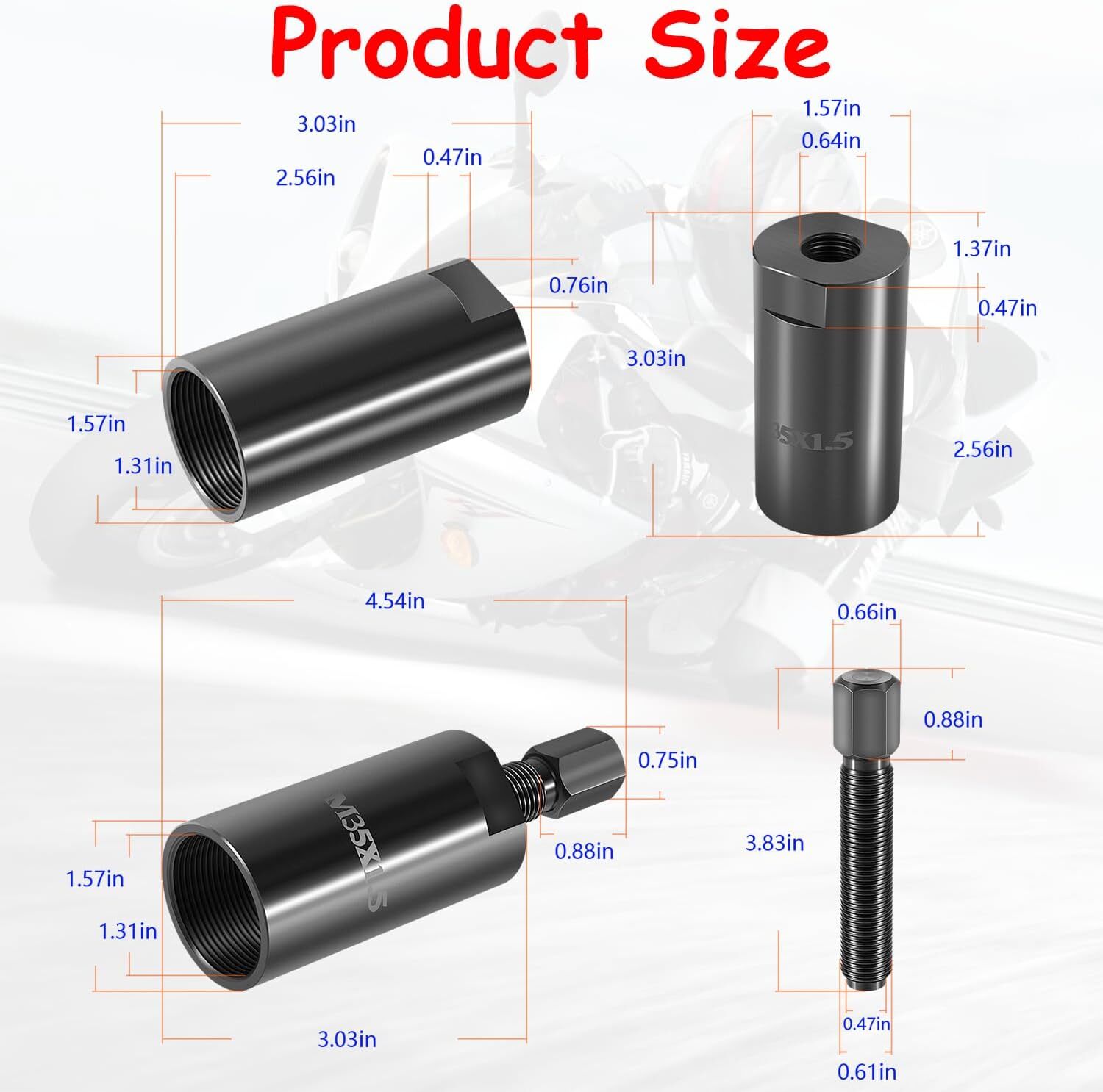 35mm Flywheel Puller Remover Bolt Tool For Yamaha Big Bear/Bruin/Grizzly/Raptor