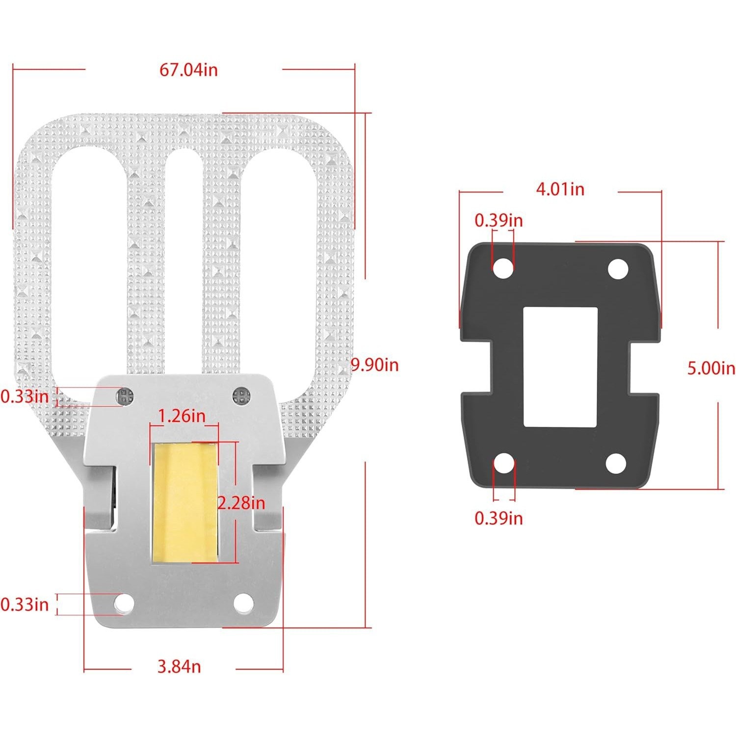 FS2797CH Large Folding Step With Gasket for Truck Trailer RV Camper Boat Vehicle