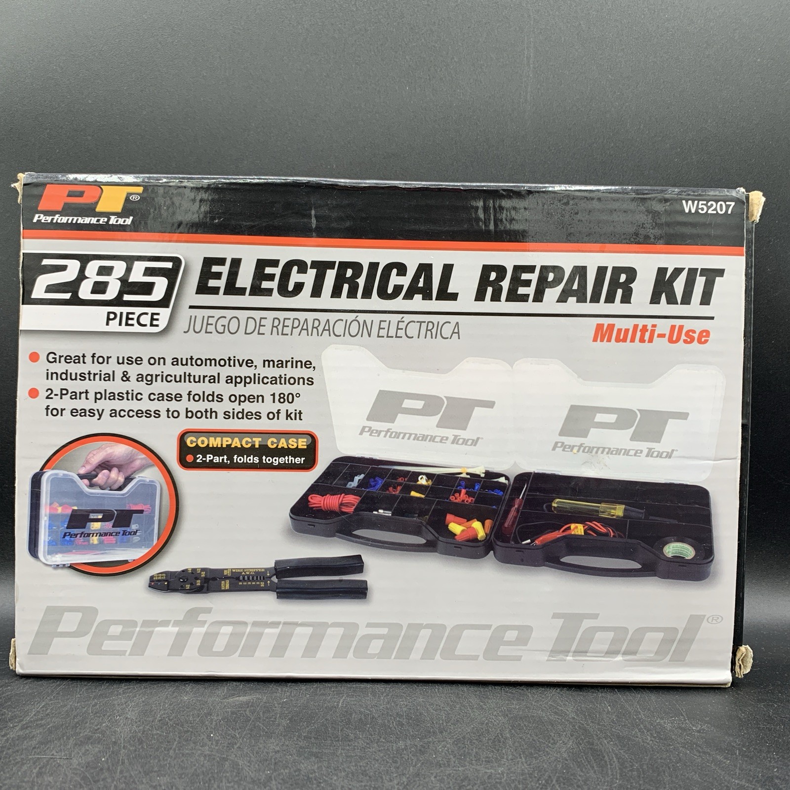 NEW – Performance Tool W5207 285 Piece Electrical Repair Kit