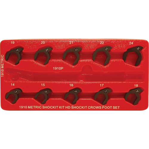 Lock Technology LTI 1910 10 Piece Metric Shockit Crows Foot Set