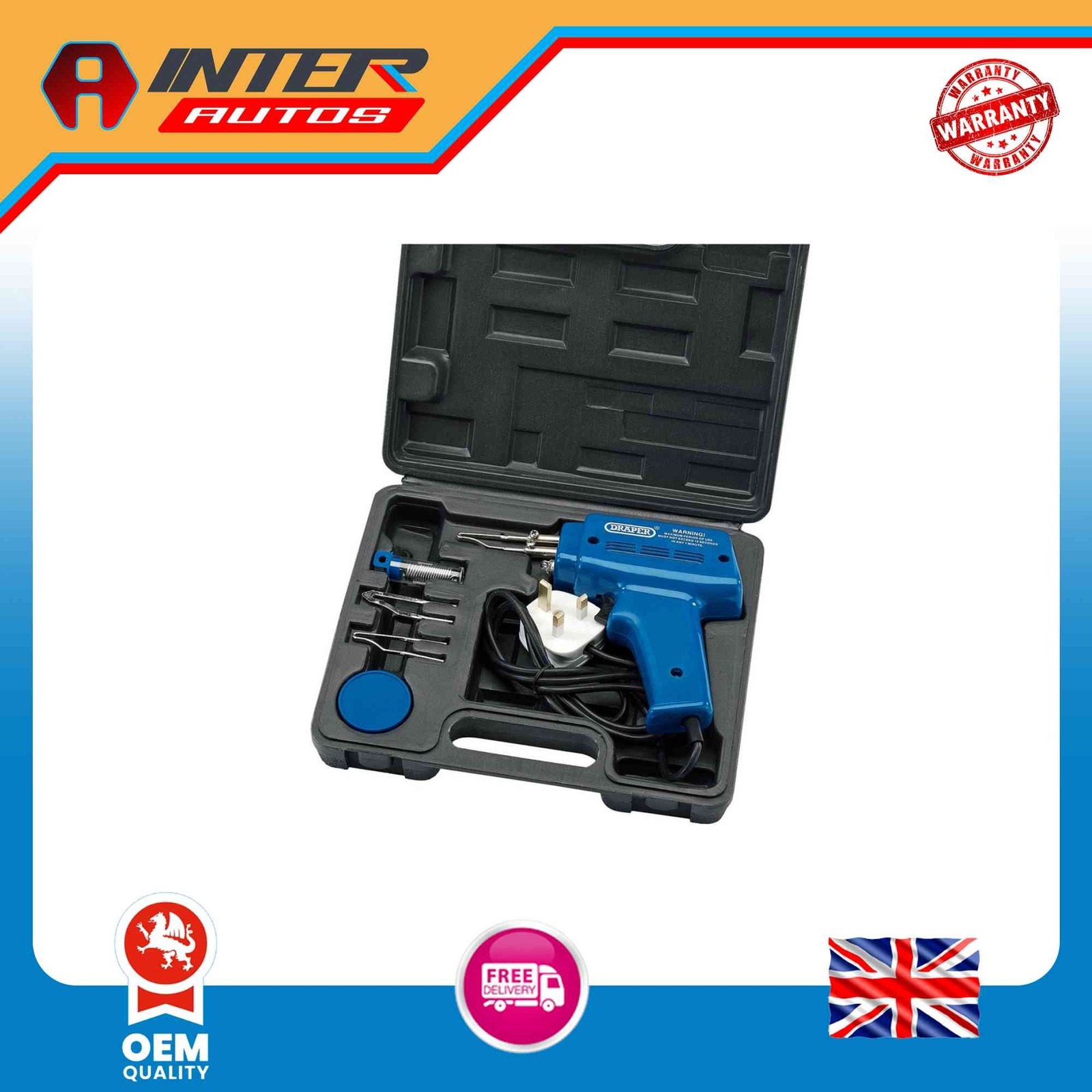 Draper 230V Soldering Gun Kit, 100W 71420
