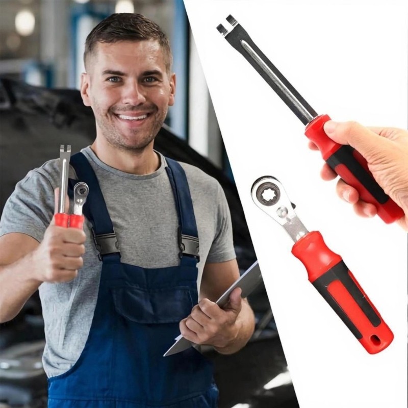 Brake Calibration Tool 5/16in Double Square Ratcheting Wrench Fork Tool