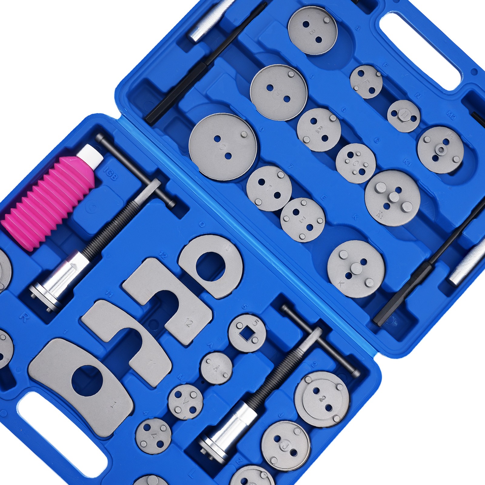 35 Pcs Disc Brake Caliper Compressor Tool Kit W/ 24 Adapters For Most Vehicles