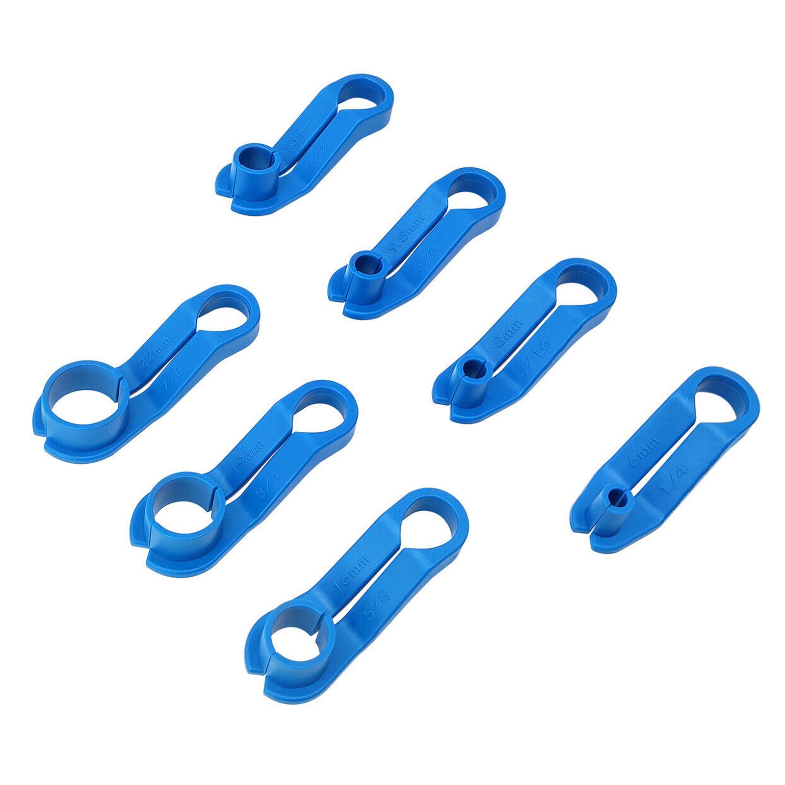 7Pcs Plastic 1/4 5/16 3/8 1/2 5/8 3/4 7/8′ Car Fuel Line Disconnect Tools Set