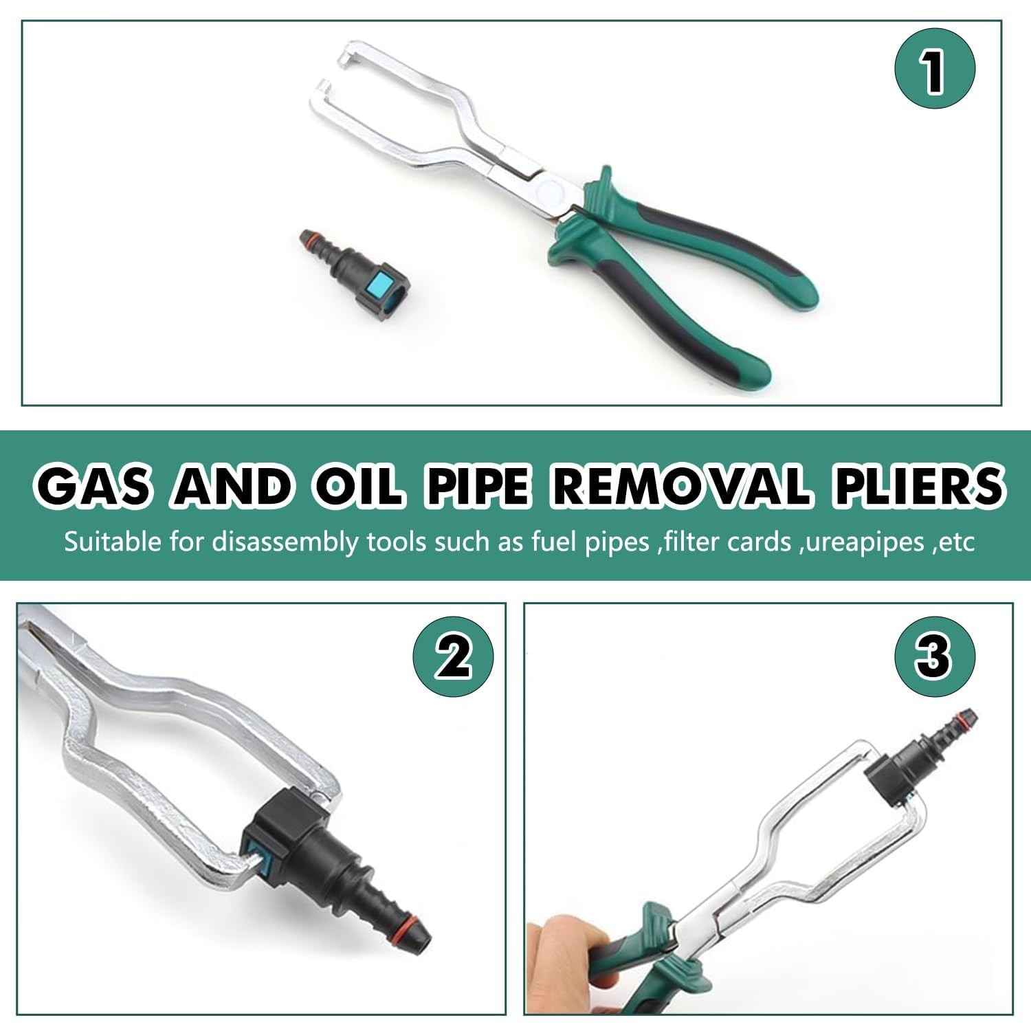 9Inch Electrical Disconnect Pliers Fuel Line Clip Spark Plug Repair Tool 2-Pack