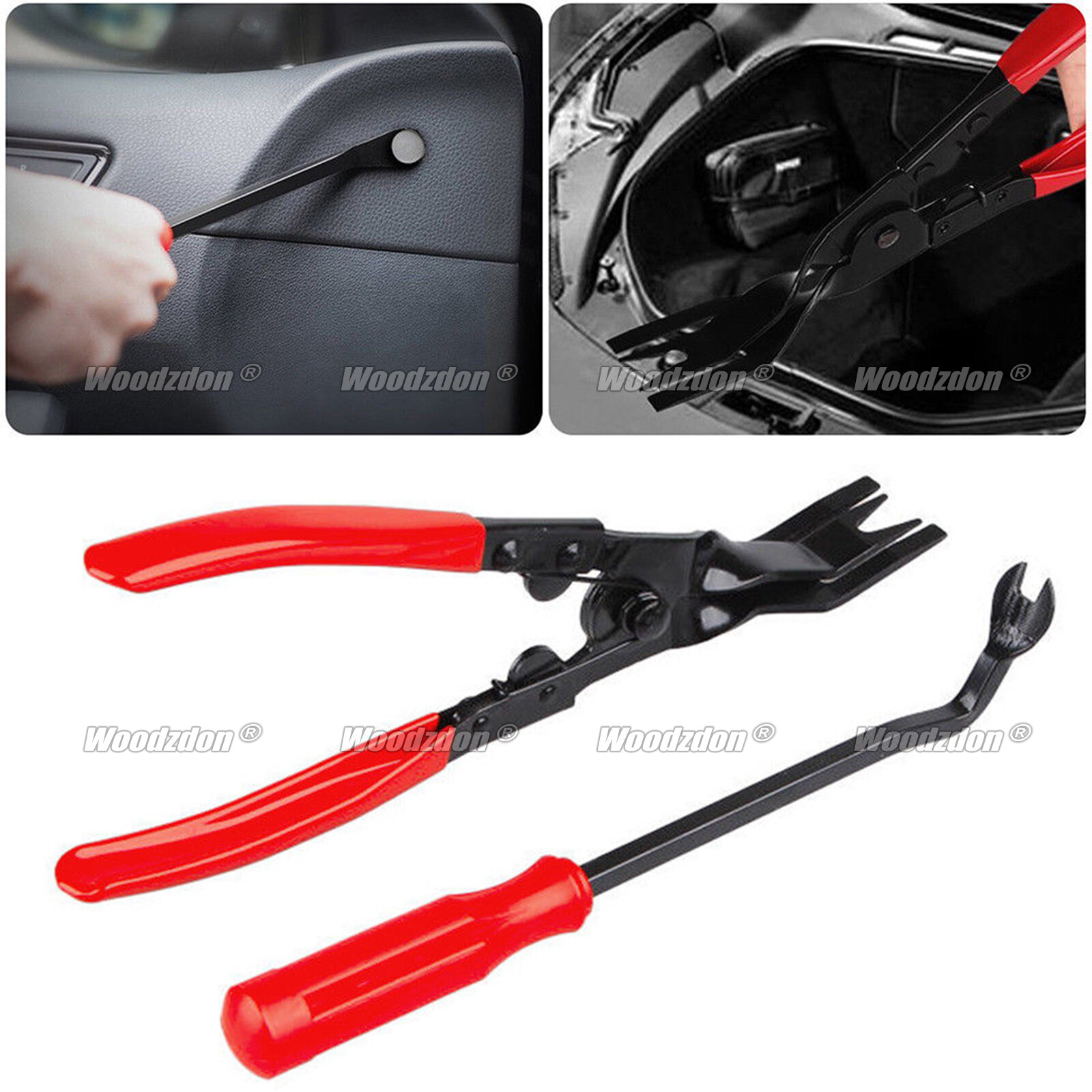 2pcs Car Door Panel Removal Tool Kit Clip Pliers Upholstery Trim Removal Pry Set