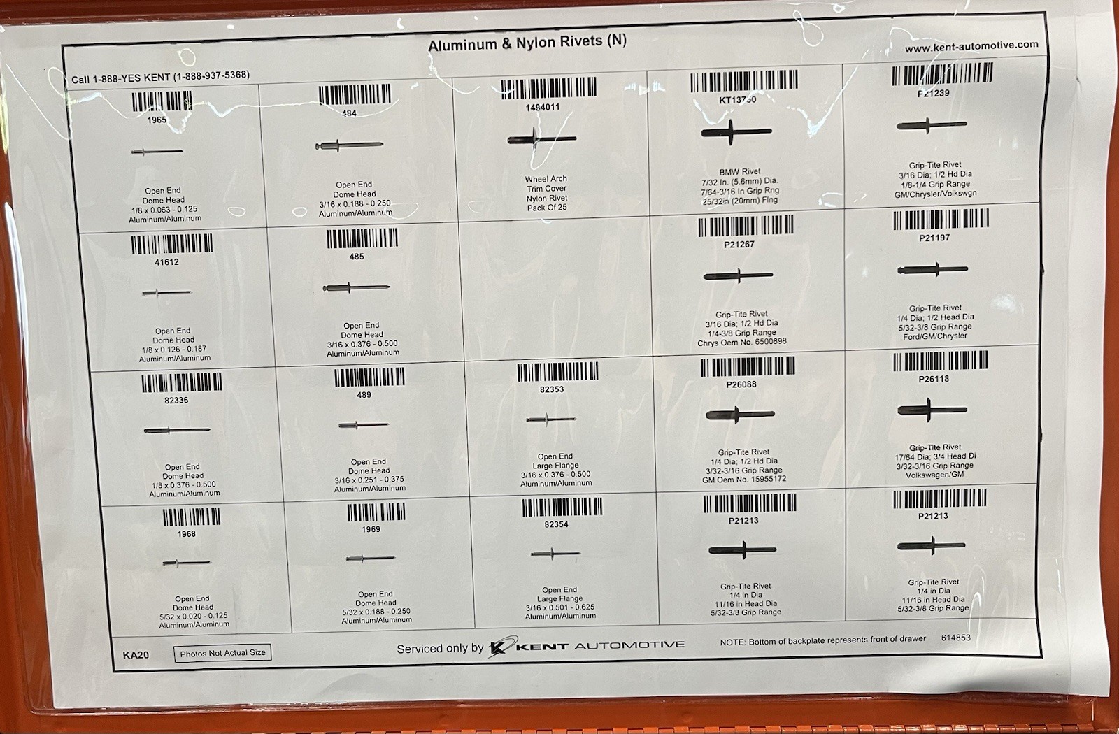 Kent Automotive Clips/rivets Drawer Set, Individual Or Complete ￼￼