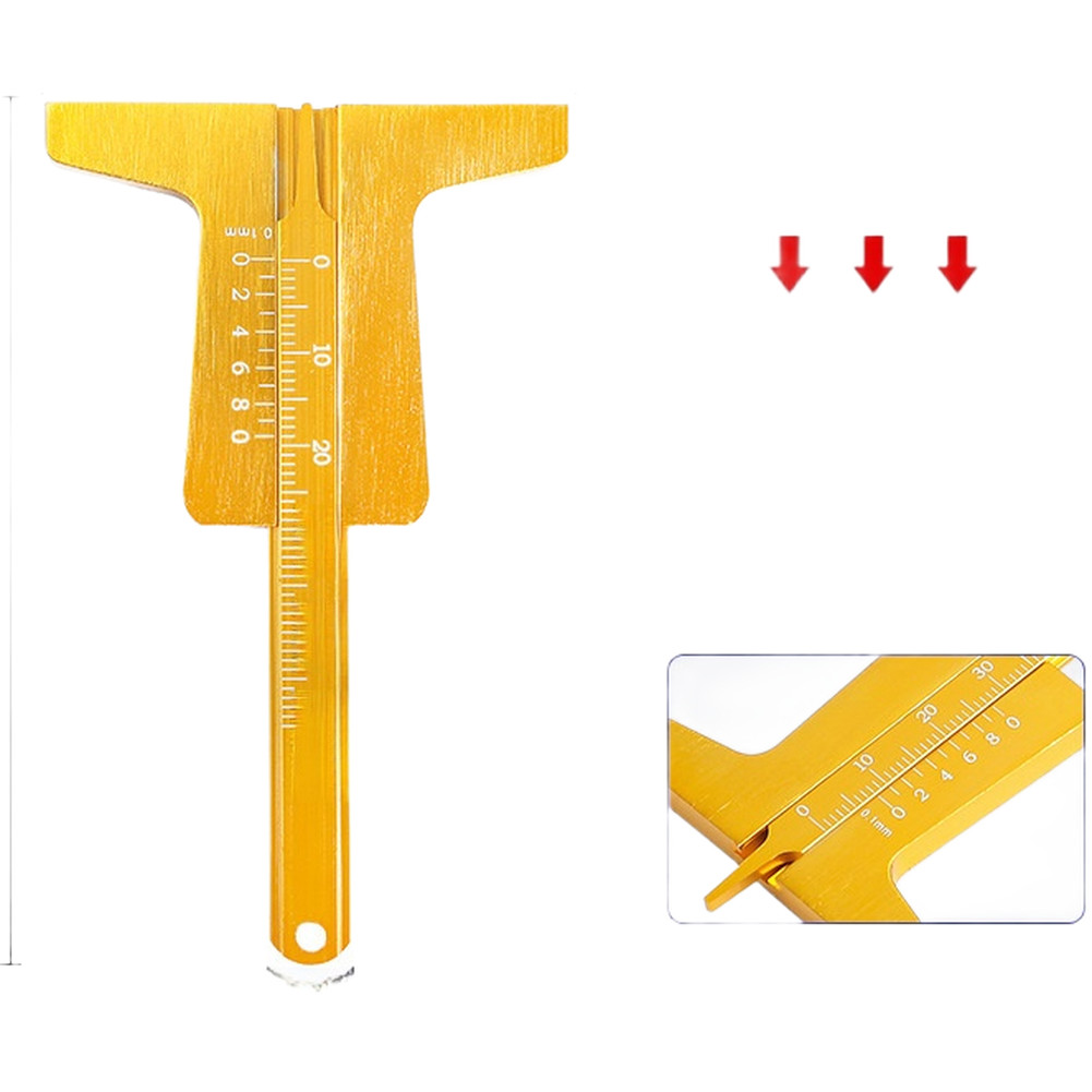 Automotive Tire Tread Depth Gauge Stainless Steel 0 50mm for Car and Truck Use