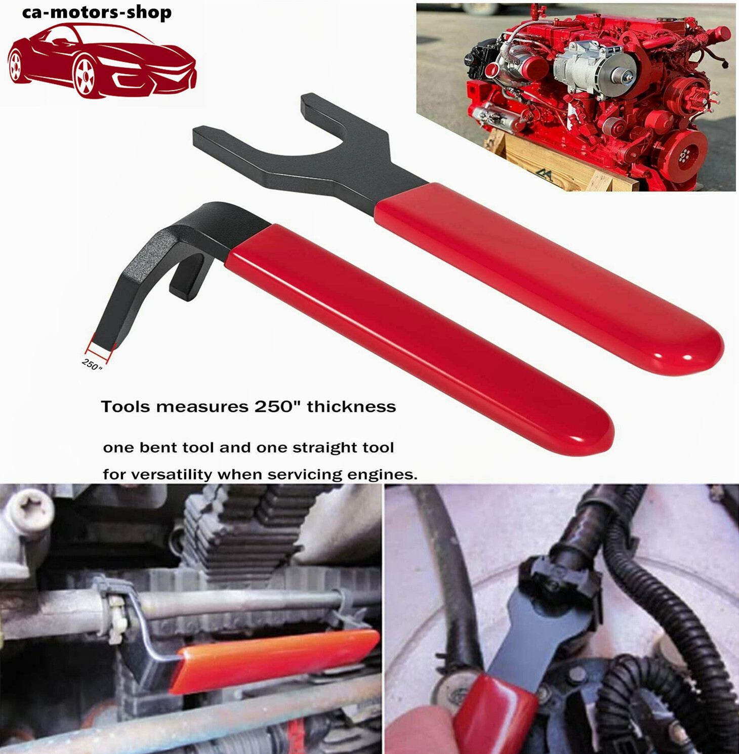 13260 Fuel Line Disconnect Tool Straight Bent Wrench For VOSS Cummins ISB & ISX