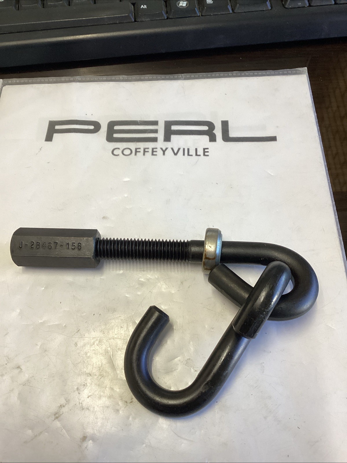 J-28467-155 & J-28467-156 Engine Support Fixture Hook Adapter & Nut