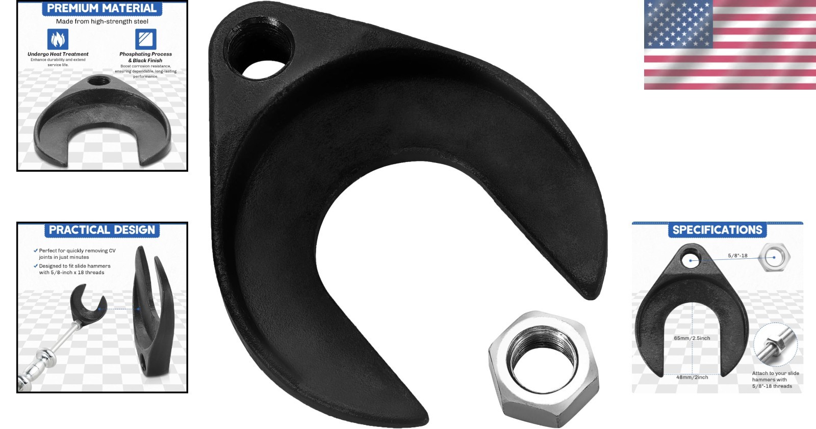 U-Shaped Axle Puller for Ford Taurus & Mercury Sable – Corrosion Resistant Tool