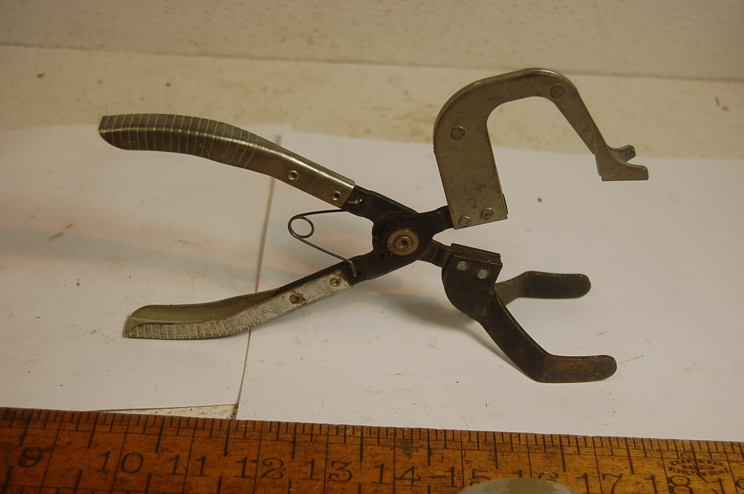 K-D No.3351 Brake Shoe Spring Retaining Pliers, USA Vintage Service Station Tool