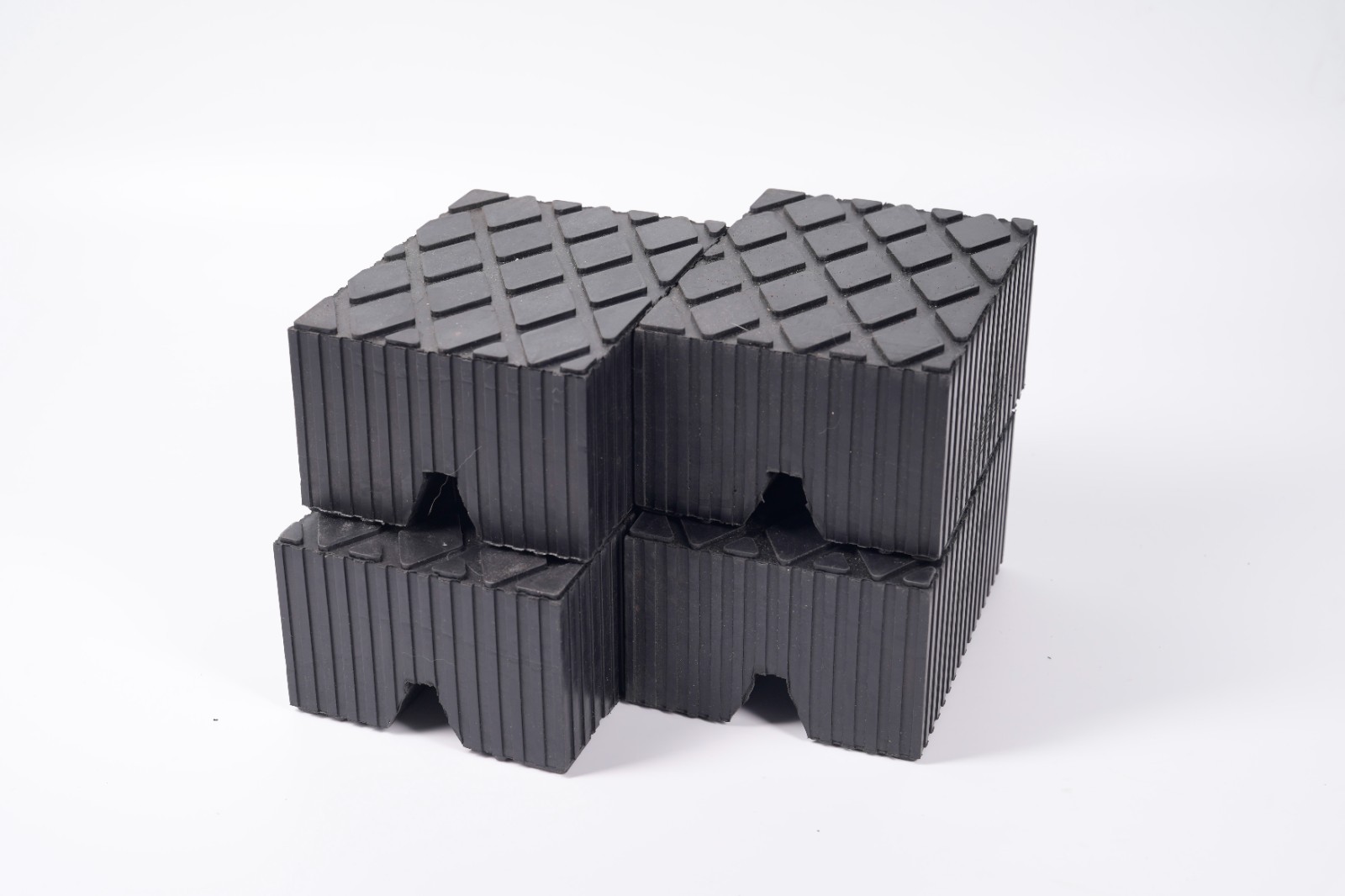 Pinch Weld Solid Rubber Lift Pads – Set of 4 – Extra Height 6-3/8″ x 4-3/4
