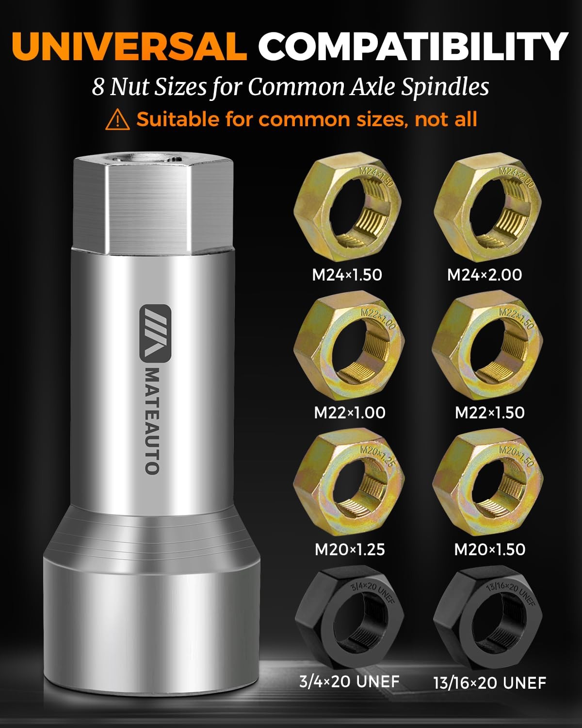 Axle Spindle Rethreading Kit,10 Piece Precision Restorer Master Repair Kit