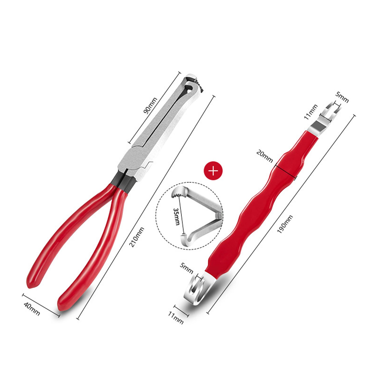 2PCS Electrical Disconnect Plier Connector Separator Removal Tool Kit Automoti1S
