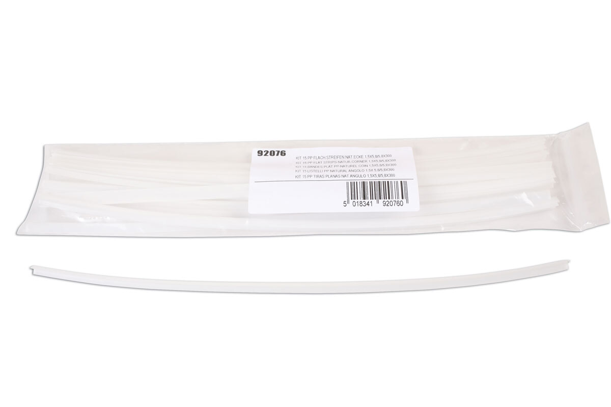 Power-Tec 92076 Natural Polypropylene (PP) Corner For Plastic Repair 15 Piece
