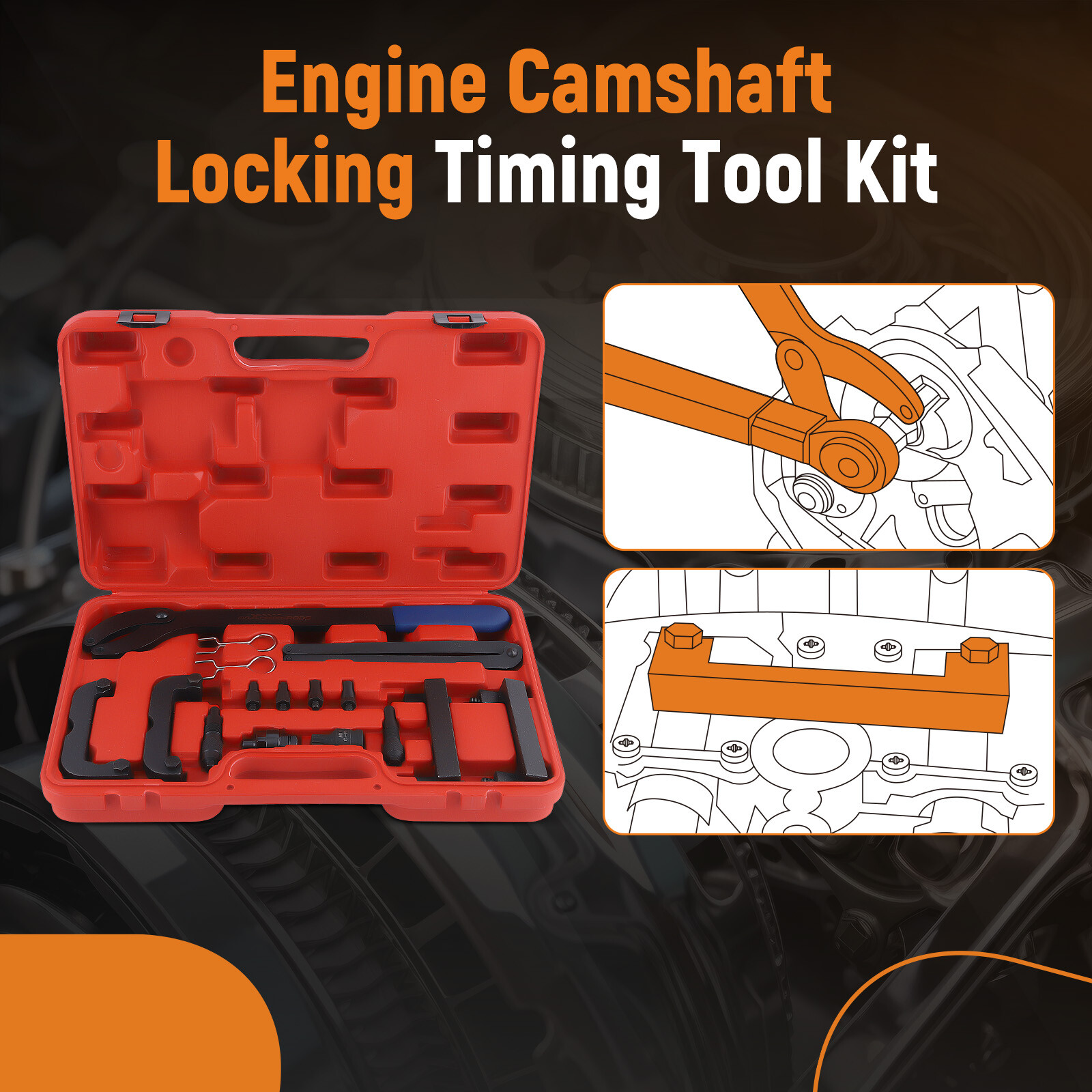 Engine Camshaft Locking Timing Tool Kit for VW Audi 2.4 2.8 3.2 4.2 3.0T T40133