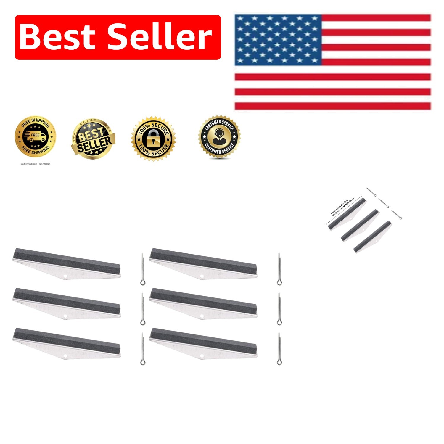 4″ Long 220 Grit Engine Cylinder Hone Replacement Stones – Pack of 2