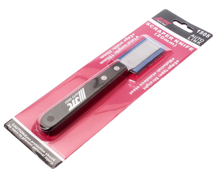 JTC SCRAPER KNIFE (TOTAL LENGTH 190MM; EDGE 20mm);STAINLESS STEEL; JTC # 1505