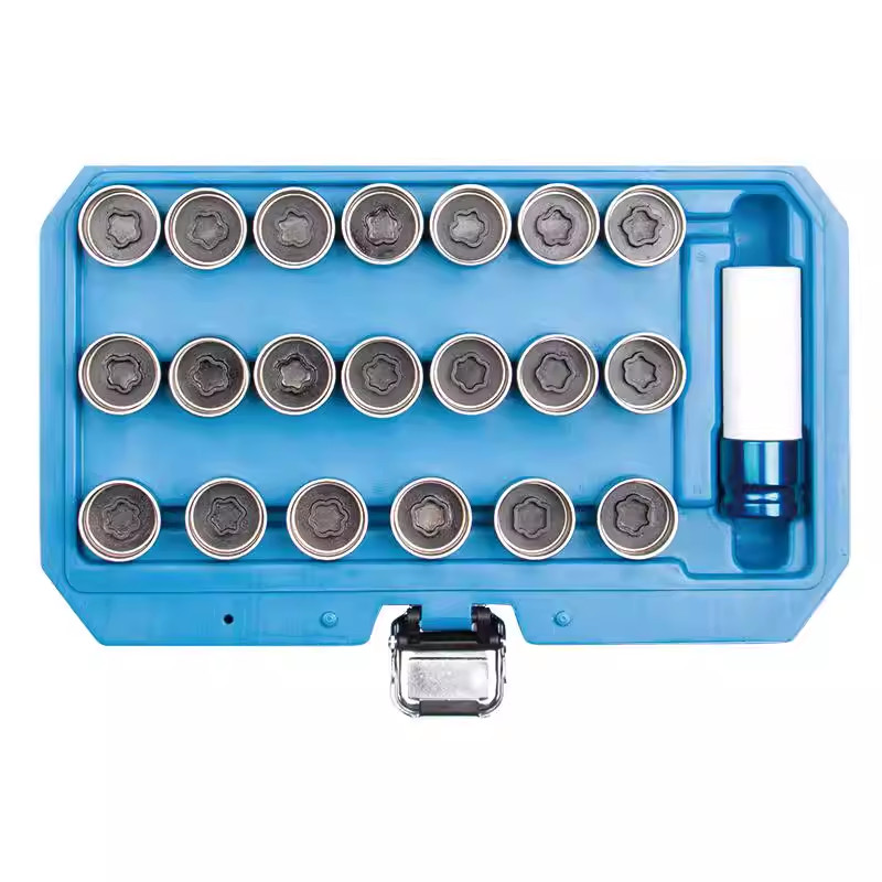 21PCS Wheel Locking Nut Key Kit for BMW Series Socket Adapter Removal Tool